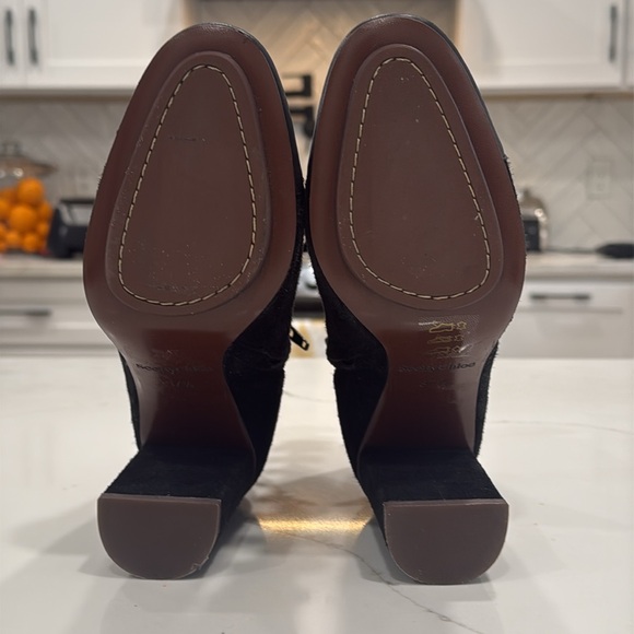 See by Chloé Women's Gisel Bow Almond Toe Suede High-Heel Booties - Picture 11 of 13